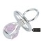 Matashi Silver Plated Crystal Studded Pacifier Ornament with Light Pink Crystals Decorative Tabletop Showpiece Gift for